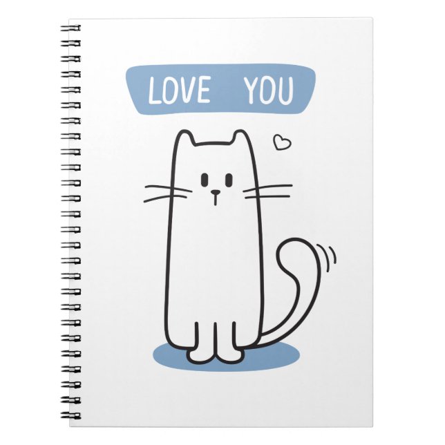 Cuaderno Gato blanco mate (Frente)