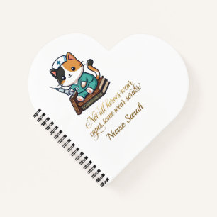 Cuaderno Gato Calico Enfermera Bonita Personalizado 