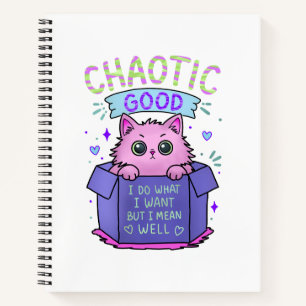 Cuaderno Gato Caótico Bueno Hago lo que Quiero