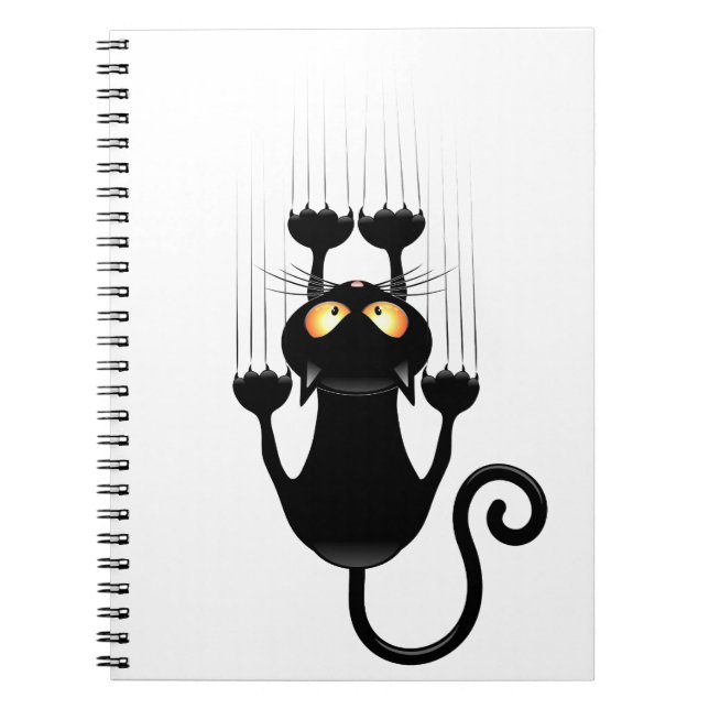 Cuaderno Gato cayendo en el divertido personaje de la caric (Frente)