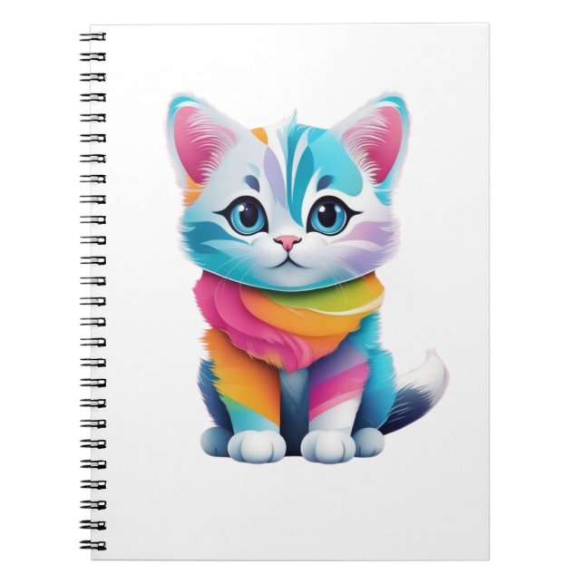 Cuaderno gato colorido (Frente)