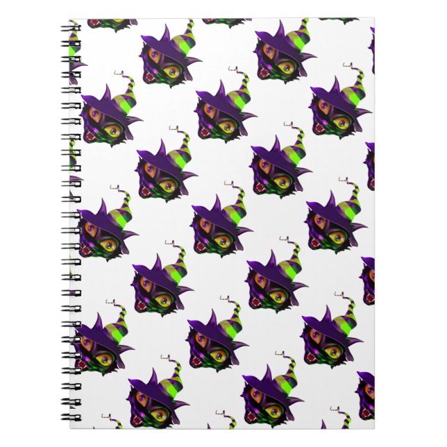 Cuaderno Gato colorido espeluznante (Frente)