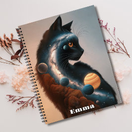 Cuaderno Gato Colorido Lindo, Animal Divertido, Espacio Ext