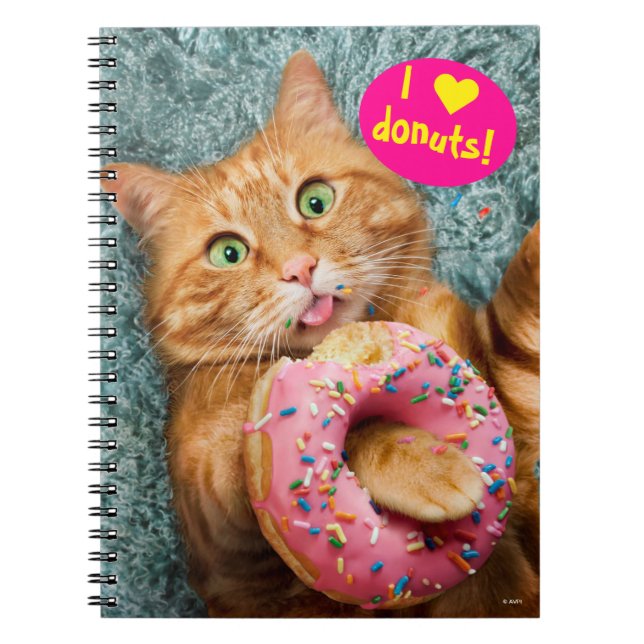 Cuaderno Gato comiendo donut (Frente)