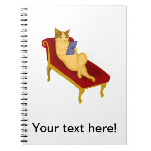 Cuaderno Gato con gadget clipart