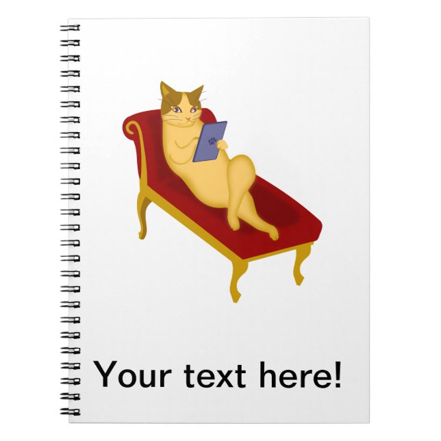 Cuaderno Gato con gadget clipart (Frente)
