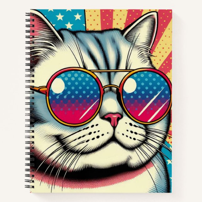 Cuaderno Gato con gafas (Anverso)