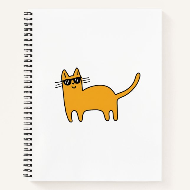 Cuaderno Gato con Gafas de Sol Geniales (Anverso)