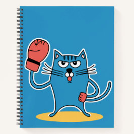 Cuaderno Gato con guantes de boxeo