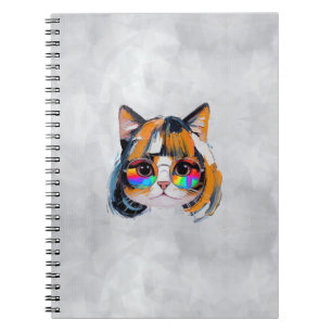 Cuaderno Gato con peluca y gafas de sol (Pintura #2)