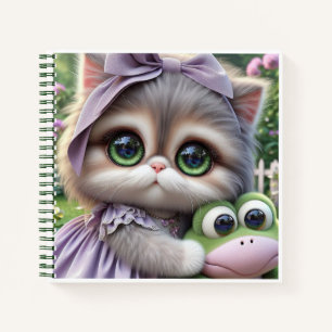 Cuaderno Gato con Rana, por Natasha Us  