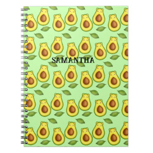 Cuaderno Gato de aguacate verde