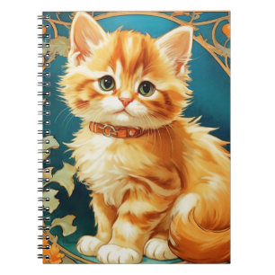 Cuaderno Gato de Alphonse Mucha Art Nouveau