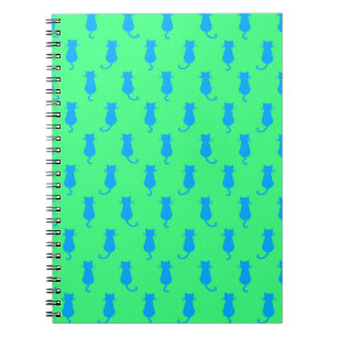 Cuaderno Gato de arte pop del patrón de punto de polka en a