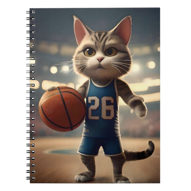 Cuaderno Gato de baloncesto, (Frente)