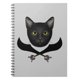 Cuaderno Gato de bandera pirata