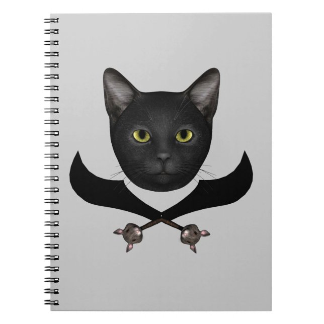 Cuaderno Gato de bandera pirata (Frente)