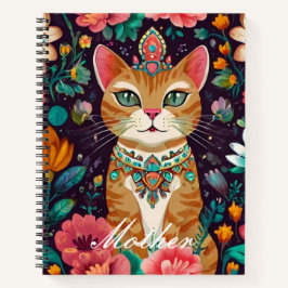 Cuaderno Gato de Bejeweld coronado