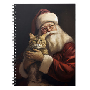 Cuaderno Gato de Bengala con Navidades festivos de Santa Cl