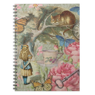 Cuaderno Gato de Cheshire de Alicia Jardín del Árbol de Won