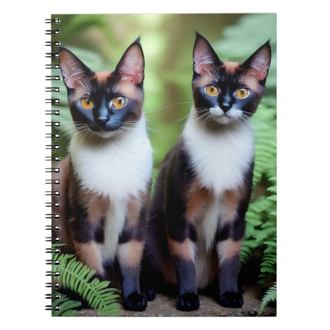 Cuaderno Gato de chocolate siamés gemelos, portátil (Frente)