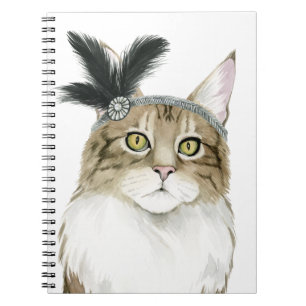 Cuaderno Gato de descarga  Adornadas Con Pies