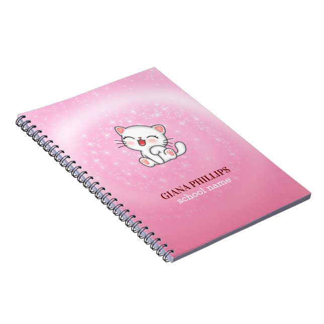 Cuaderno Gato de dibujos animados (Lado Derecho)
