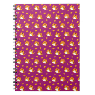 Cuaderno Gato de dibujos animados lindo patrón continuo | K