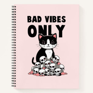 Cuaderno Gato de Edgy- Sólo Vibes Malas