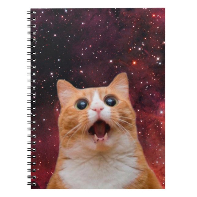 Cuaderno Gato de espacio asombroso (Frente)