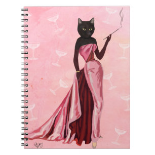 Cuaderno Gato de glamour en rosa