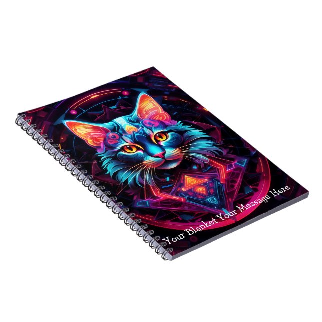 Cuaderno Gato de Guardianes cósmicos - Mandala de la galaxi (Lado Derecho)