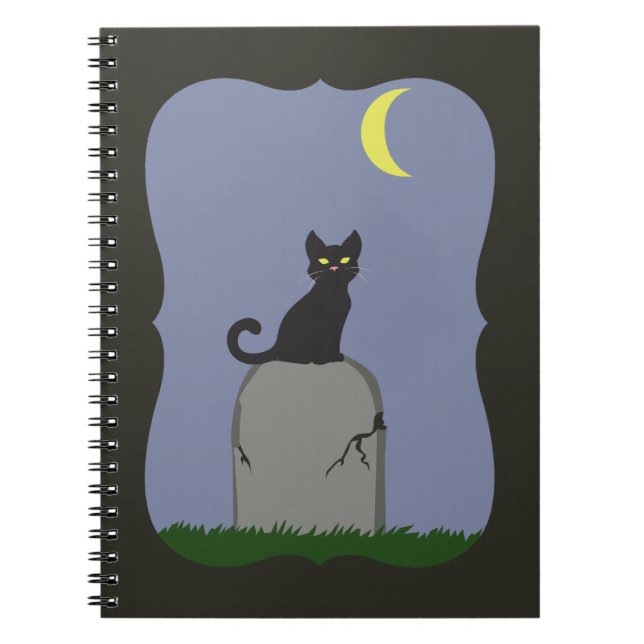Cuaderno Gato de Halloween espumoso (Frente)