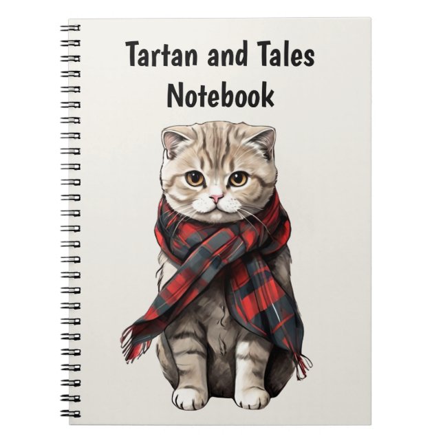 Cuaderno Gato de hueso escocés (Frente)
