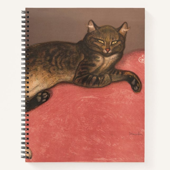 Cuaderno Gato de invierno en retrato de gato viejo de cuchi (Anverso)