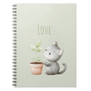 Cuaderno Gato de jardín con amor por las plantas