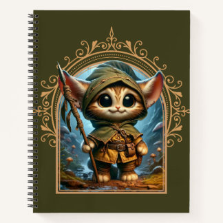 Cuaderno Gato de la Guardia Forestal - Animal de fantasía c