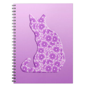 Cuaderno Gato de las ruedas - lavanda, púrpura