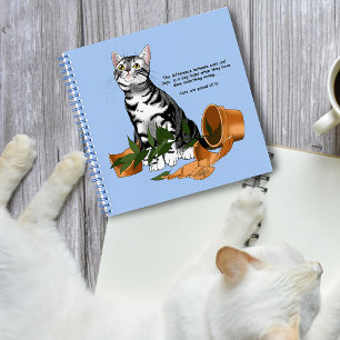 Cuaderno Gato de malversación de planta