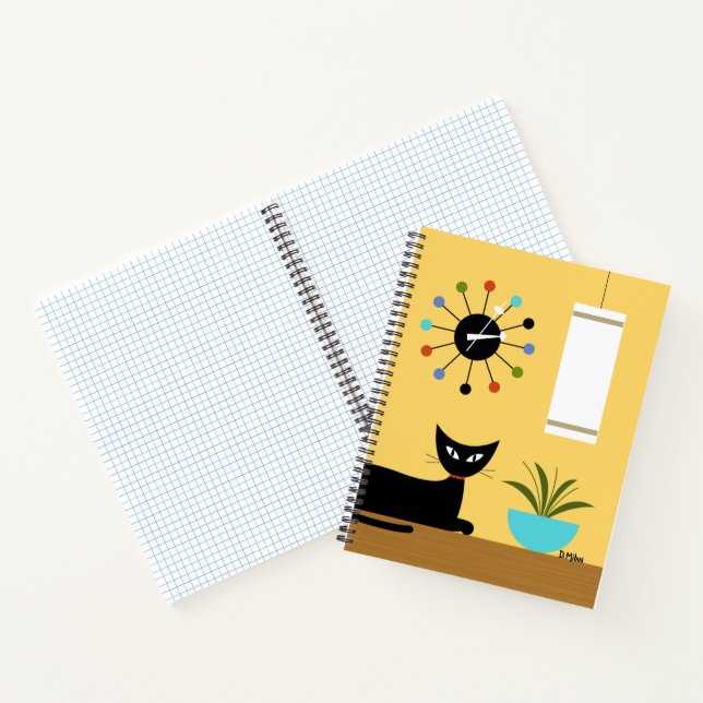 Cuaderno Gato de mediados de siglo con gato de bolas en ama (Interior)