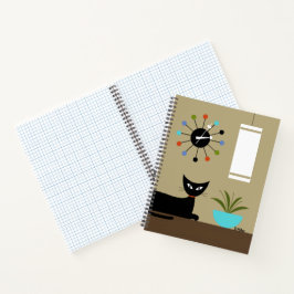 Cuaderno Gato de medio siglo con gato de bolas