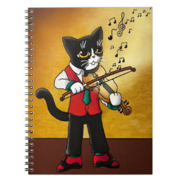 Cuaderno Gato de música violín