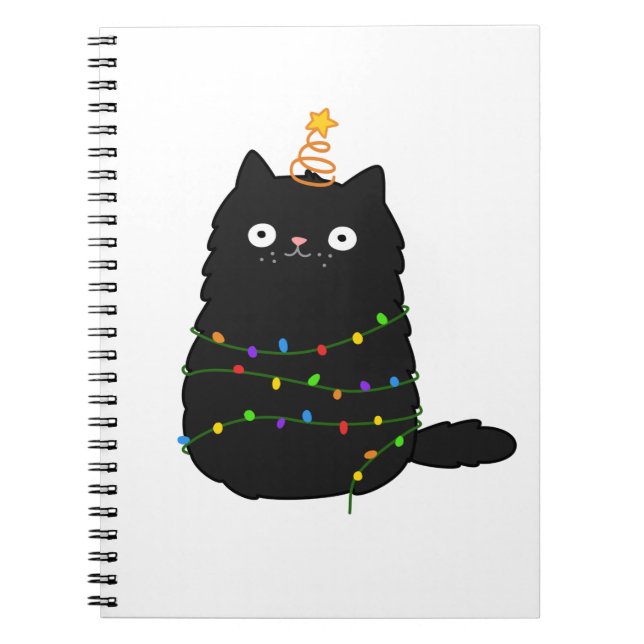 Cuaderno Gato de Navidades Cute Kawaii (Frente)