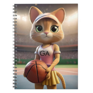 Cuaderno Gato de Netball femenino,