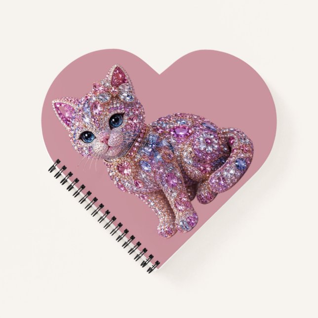 Cuaderno Gato de Noche de Terciopelo Estético Impreso (Anverso)