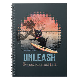 Cuaderno Gato de ondulación al atardecer