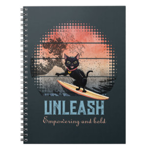 Cuaderno Gato de ondulación al atardecer