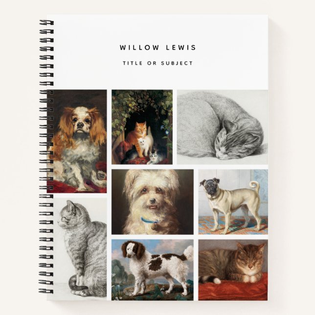 Cuaderno Gato de perro Mascotas 8 Retrato fotográfico Colla (Anverso)