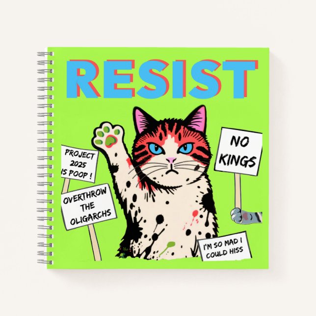 Cuaderno Gato de protesta de resistencia  (Anverso)
