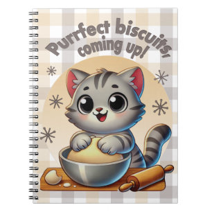 Cuaderno Gato de rodillas "Procure galletas, venga"